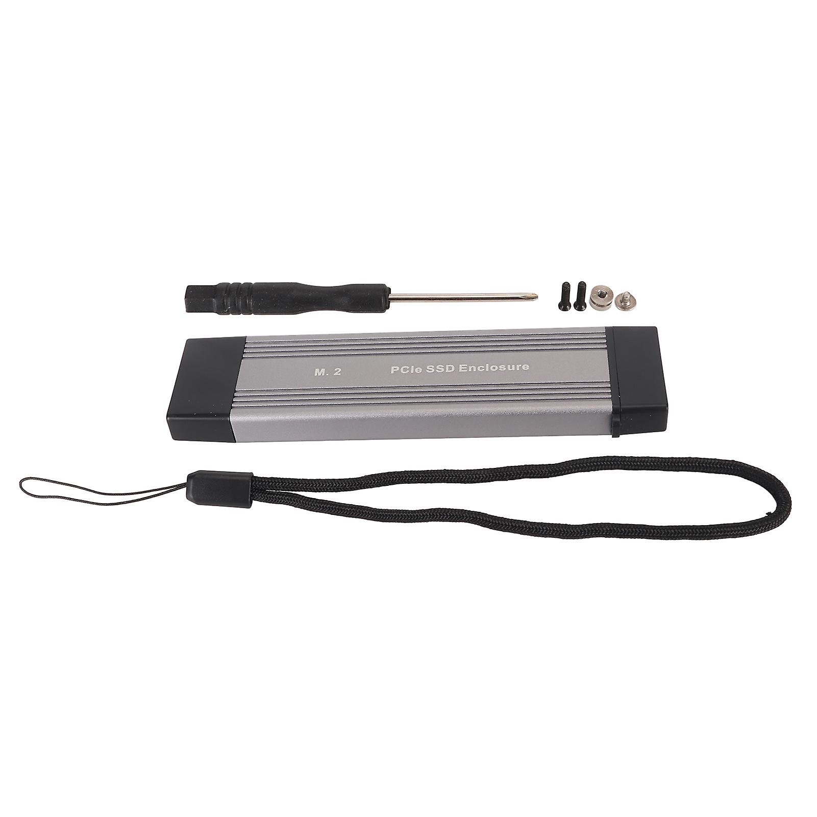 M.2 NVMe PCIe SSD Enclosure USB 3.2 Gen2 Type-C Dual Connector Portable Aluminum Alloy External HDD Case