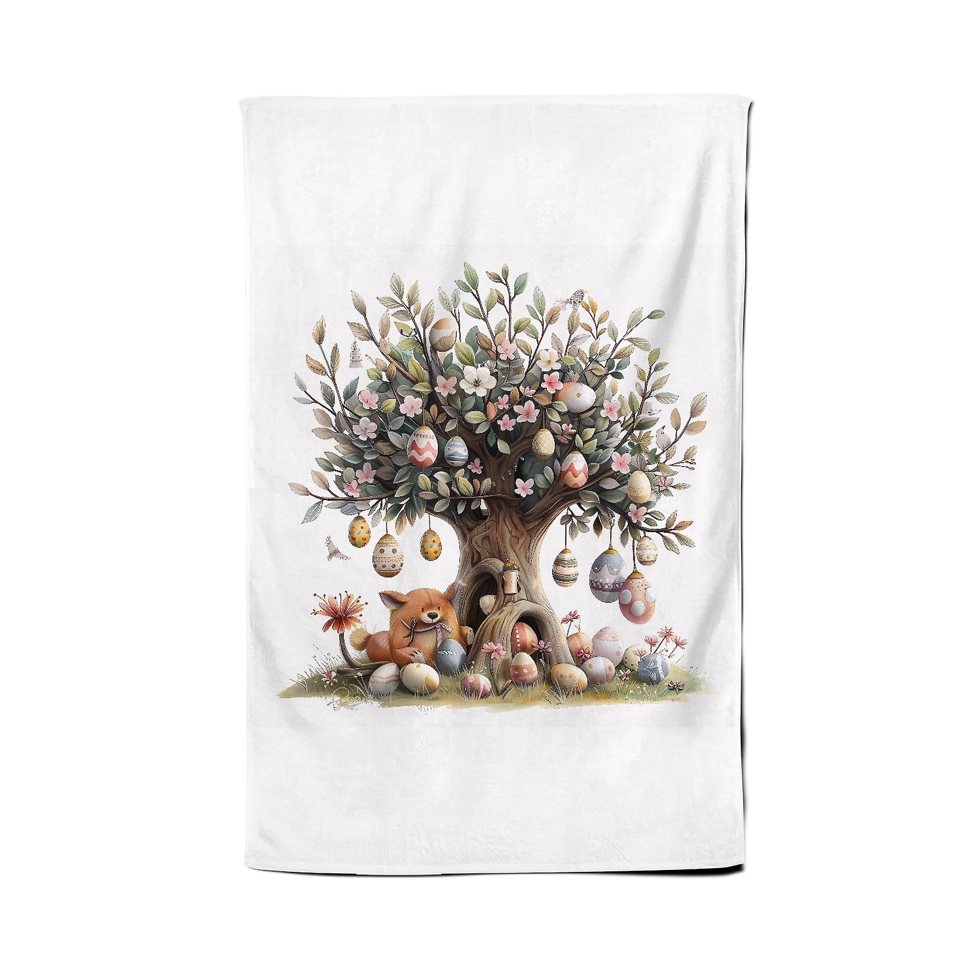 Easter Egg Tree Tea Towel