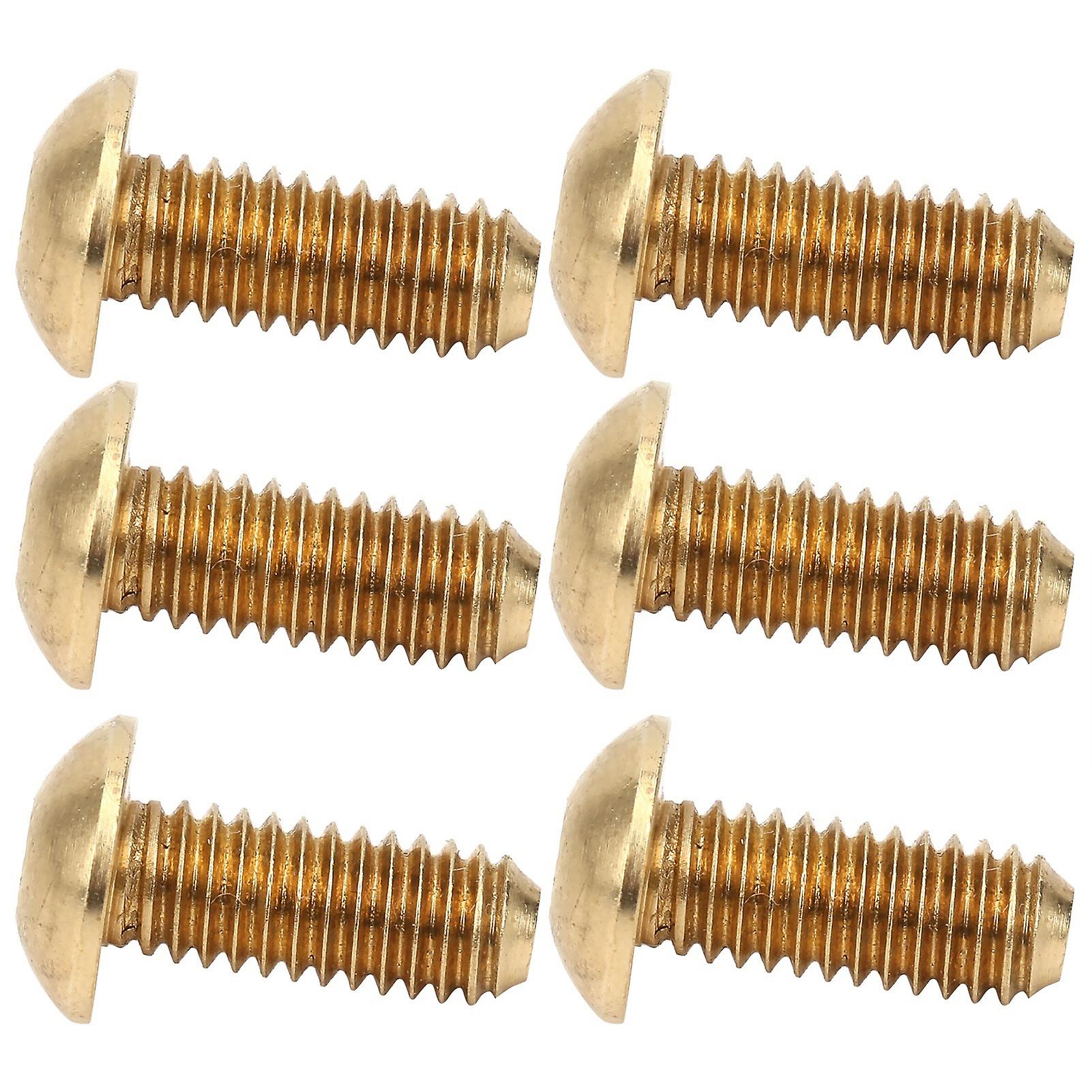 50Pcs M4 x 10mm Pure Copper Hex Socket Half Round Head Screws