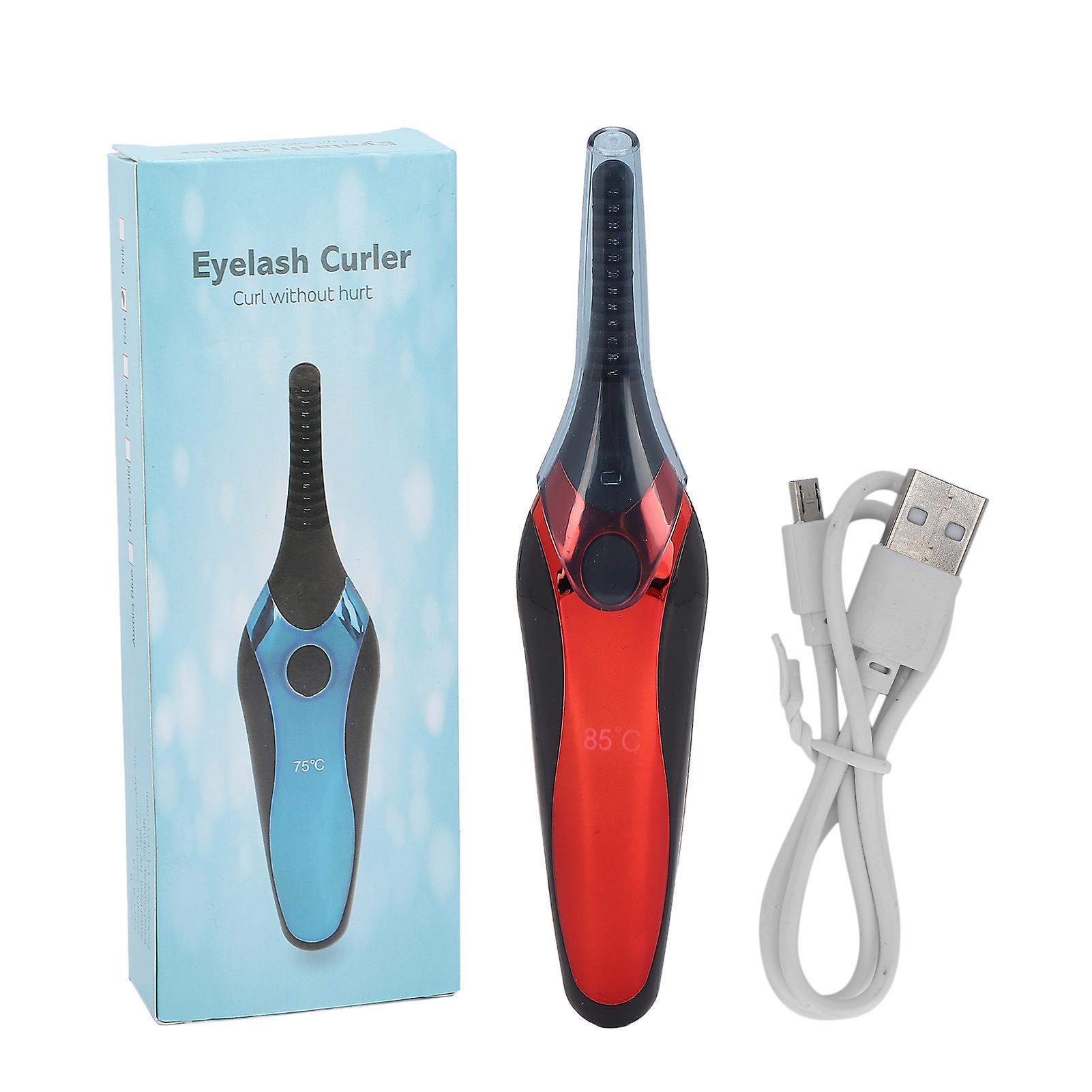 Heated Eyelash Curlers, Wide Spaced Combs, 3 Level Temperature, Curved Brush Head, Lash Curler
