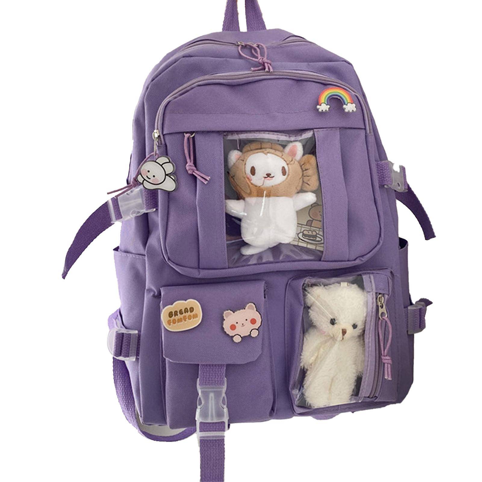Simple Style Backpack Large Capacity All-Match Travel Bag for Indoor Outdoor