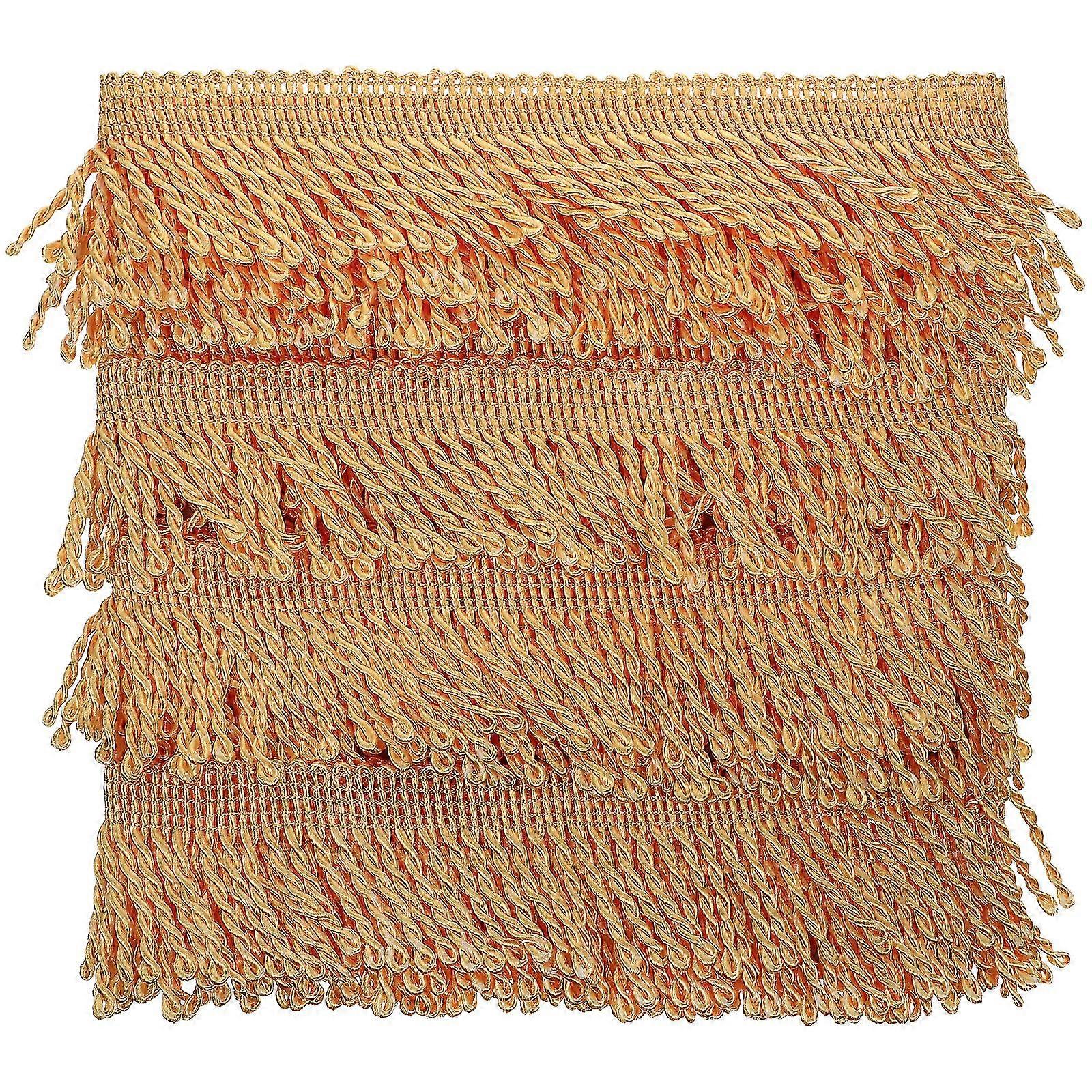 1 Roll of Fringed Trim Tassel Trim Elegant DIY Sewing Material for Curtain Making