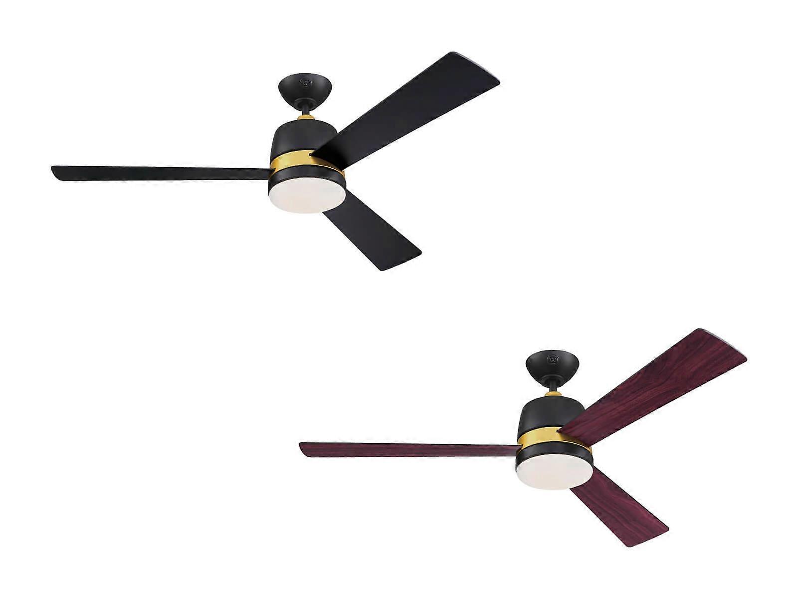 Ceiling fan Tristan Black 132cm / 52" with light