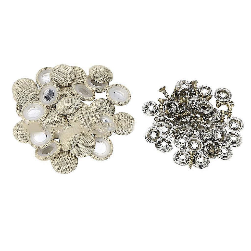 30pcs Car Ceiling Headliner Button Fixing Screw Cap Roof Snap Rivets Retainer -Sy