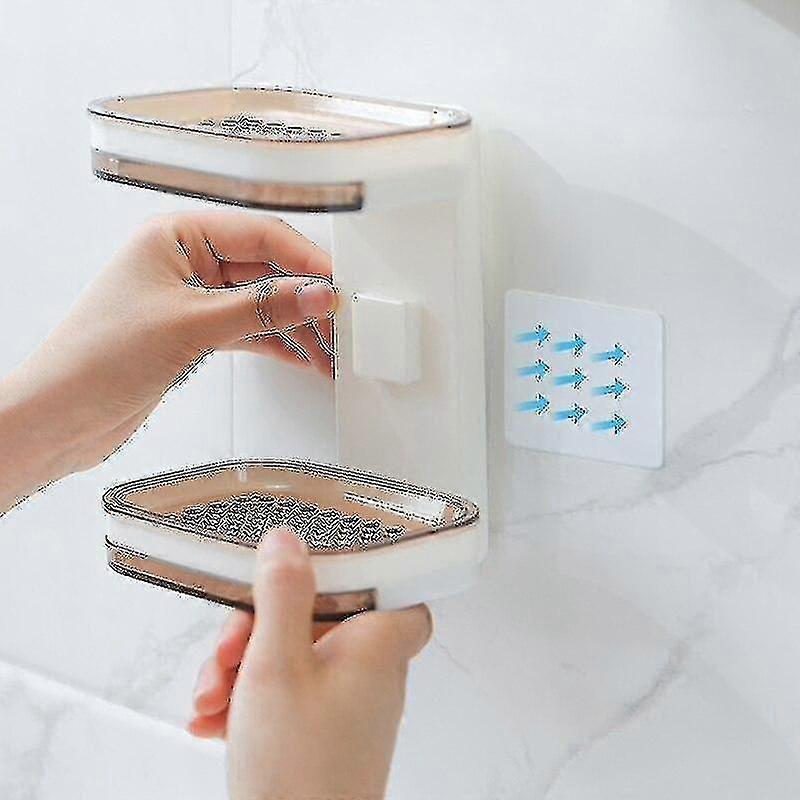 Soap Storage Layer Rack Bathroom Drain Double Rack|soap 1picrotatable