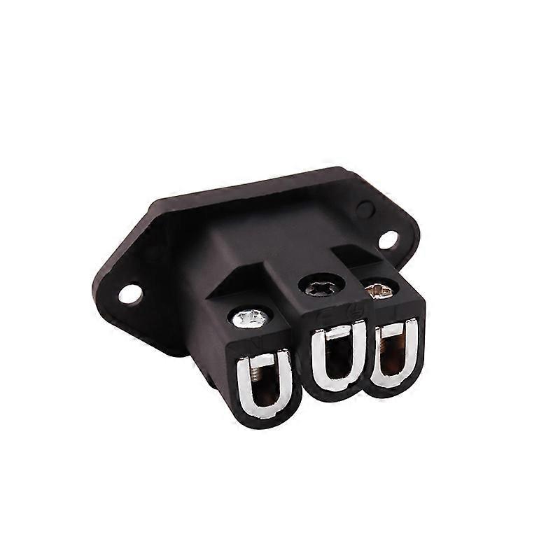 1pcs Pure Copper Gold/Rhodium 3 Pin Input Socket Power Adapter HIFI Audio Power Connector Chassis Socket