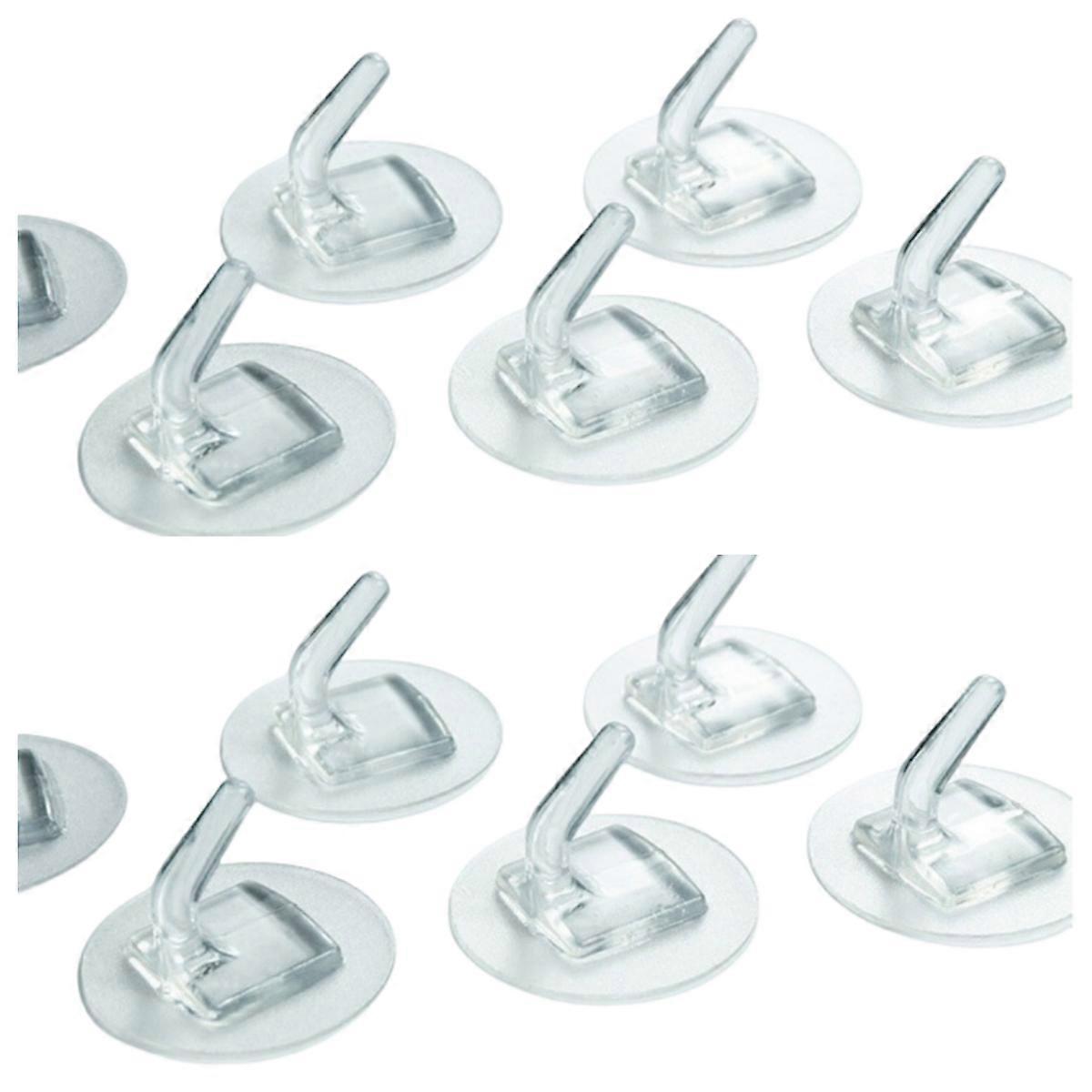 INF διαφανή αυτοκόλλητα άγκιστρα, συσκευασία των 10