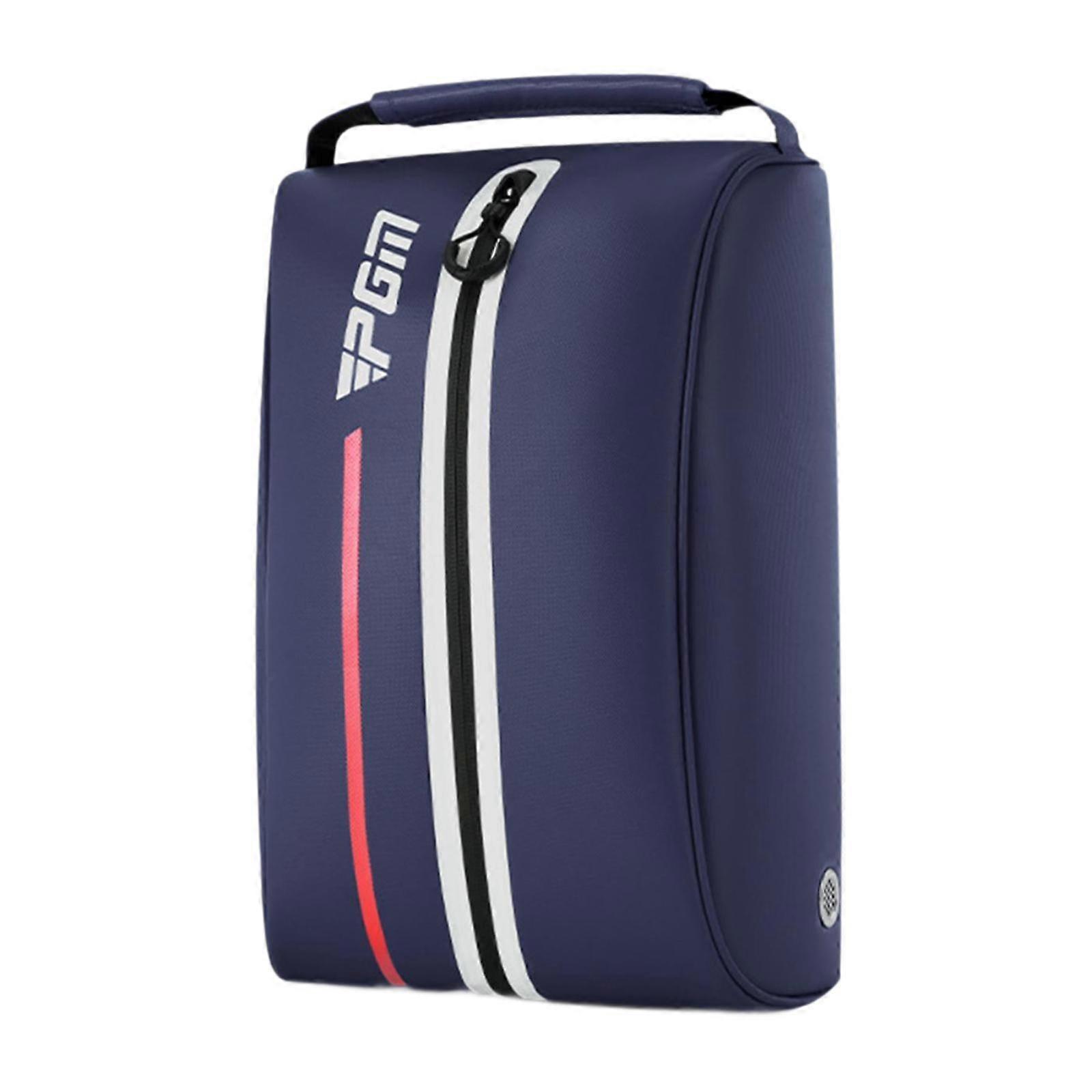 حقيبة أحذية الجولف متعددة الأغراض بسحاب حقيبة الأحذية الحاملة لصالة الألعاب الرياضية في الهواء الطلق السفر الأزرق الداكن