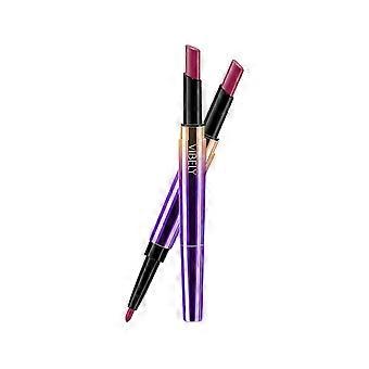 Double-ended Matte Lipstick Pencil Lip Liner Auto-rotating Lip Pencil Easy To Color