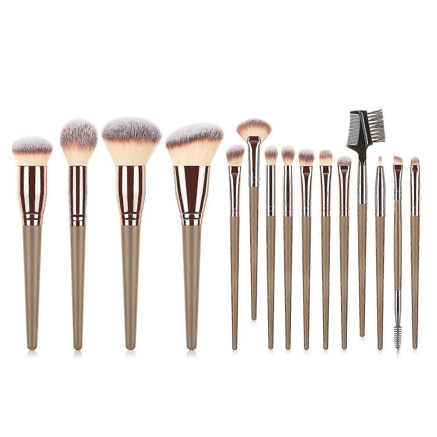 15 Pack Makeup Brushes, Professional Makeup Brush Set, Face Foundation Eyeshadow Blending Brushes Kit