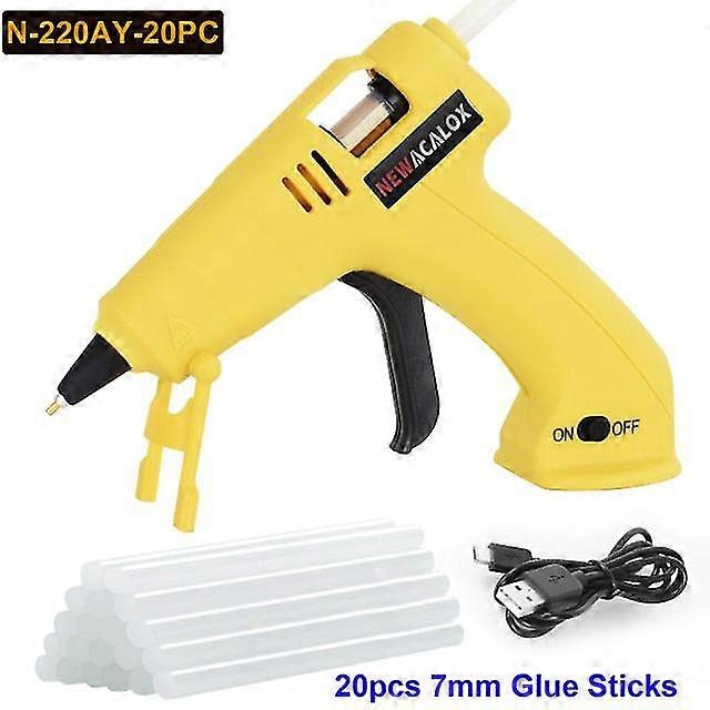 Usb charging wireless glue gun with 100pcs 7mm glue sticks dc 5v 8w
