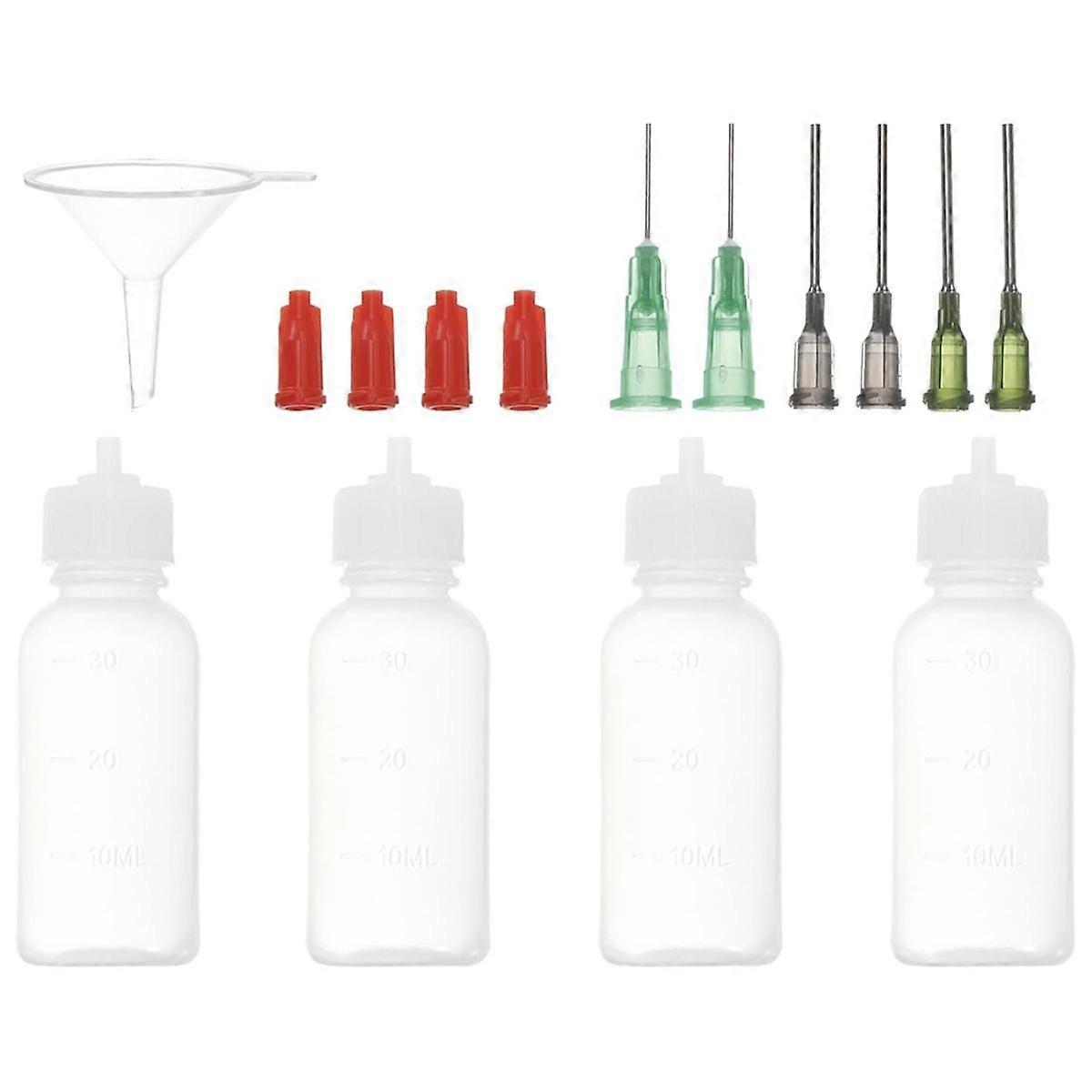 1 Oz Precision Applicator Bottles, 4Pcs 30ml Needle Tip Squeeze Bottle Small Squeeze Bottles Mini N