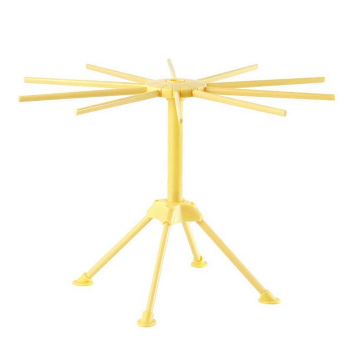 Foldable Pasta Drying Rack, Plastic Collapsible Spaghetti Hanger Noodle Dryer Stand with 10 Bar Han