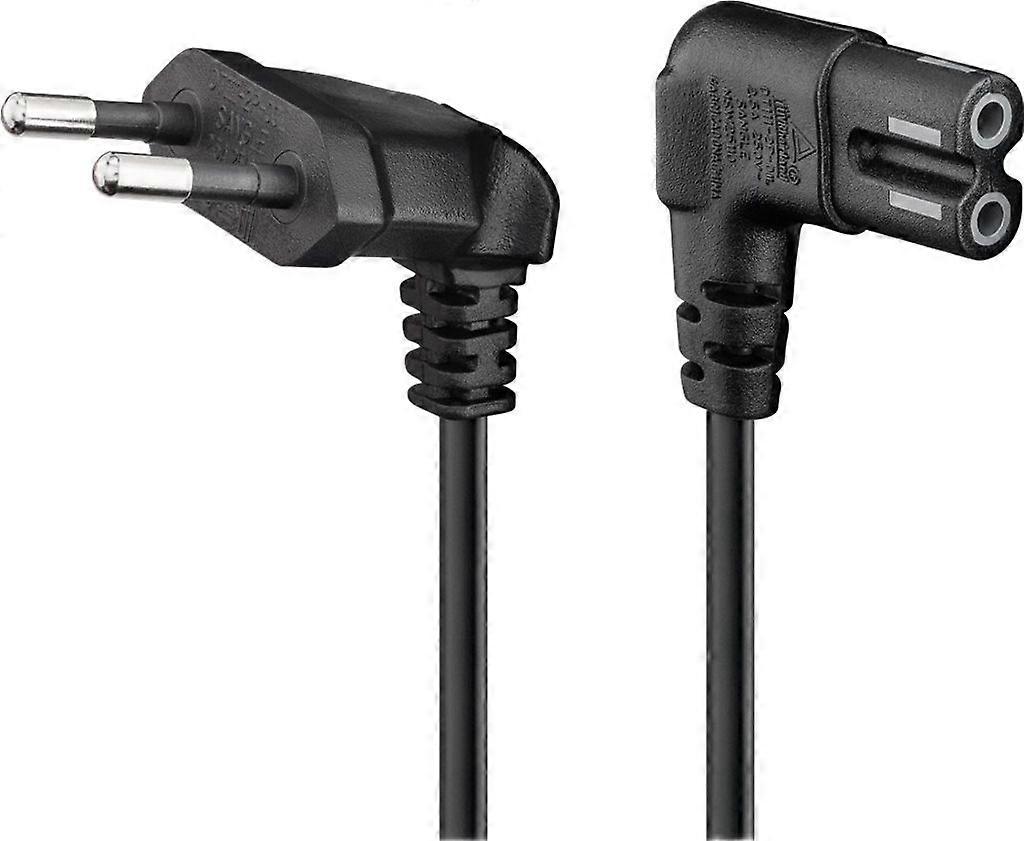 Goobay Connection Cable EU Plug, Angled, 3m - Black