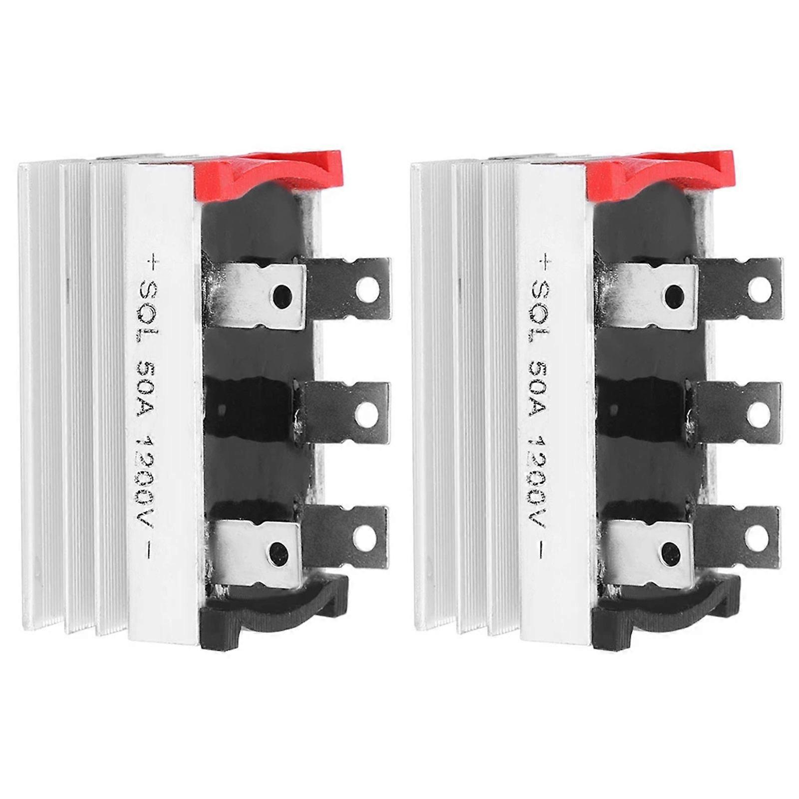 2pcs Bridges Rectifier High Power 3 Phase Full Bridges Rectifier 5 Terminal Leads Bridges Rectifier Module