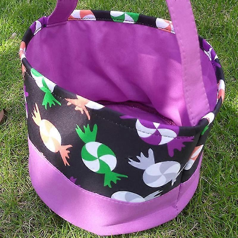 دلو مطبوع ، سلة حلوى ، مناسبة لحمل حلوى الهالوين ، الوجبات الخفيفة ، الفواكه ، الزهور ، لوازم حفلات الديكور الهالوين