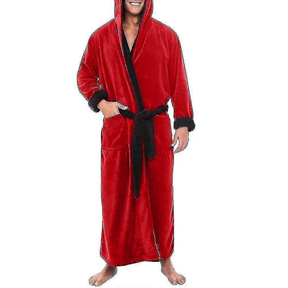 Erkek Sabahlık Polar Kapüşonlu Gecelik Bornoz Pijama