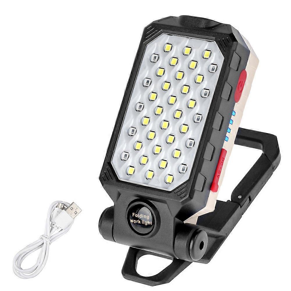 Rechargeable LED Work Light Portable Magnetic Emergency Flashlight for Camping Hiking