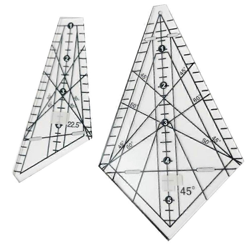 Acrylic Sewing Patchwork Ruler Squedge 22.5/45 Sewing Template Ruler Patchwork Quilting Ruler DIY