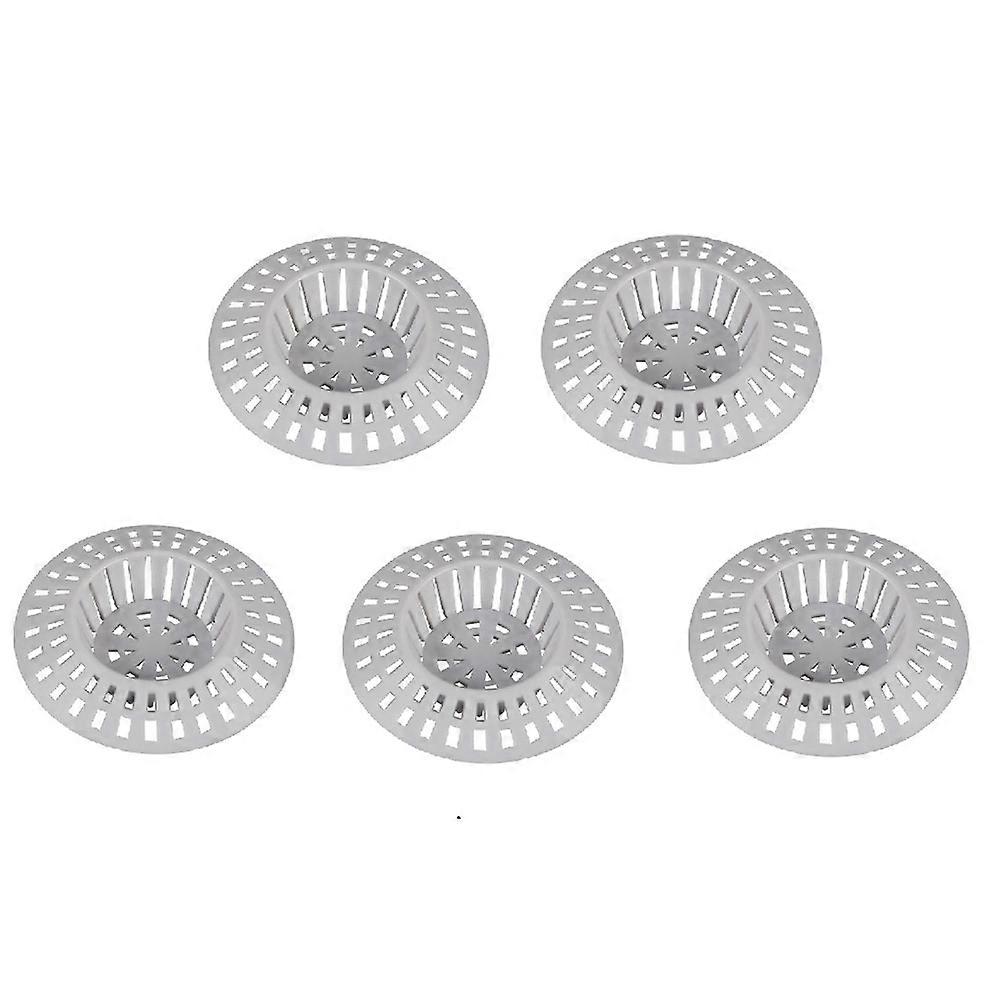 5Pcs Haar Filter Spacer Waschbecken Anti Blocking Weiß Kunststoff Grid Ablauf Loch Filter Weiß