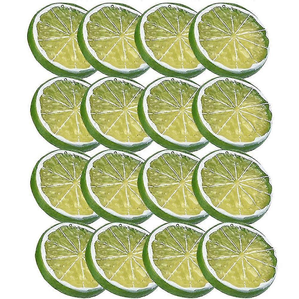 sysy 20pcs Simulation Fruit Lemon SlicesFake Artificial Plastic Fruit Model DecorPhotography Props