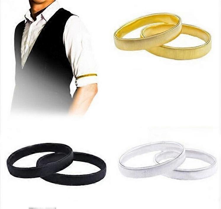 3 Pairs Sleeve Garters Anti-Slip Shirt Sleeve Holders Garters Stretch Metal Armbands Sleeve Garters for Women Men
