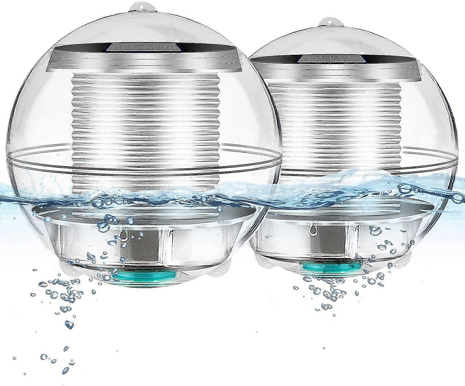 Swimming pool lights, solar powered swimming pool float lights, 7 color changing LED water feature lighting, used for gardens, patios, galleries, or s