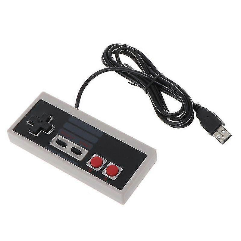 Usb Gaming Controller Plug-play Plastic Black+gray For Nes Pc Windows New
