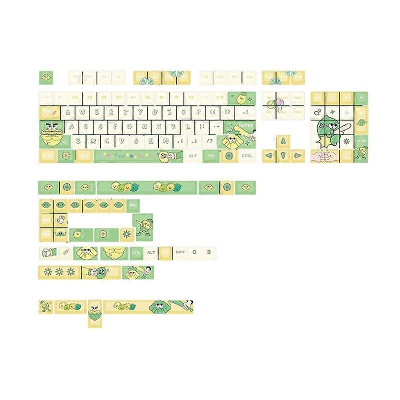 Lemon Keycaps Pbt-Sublimation Keycap MDA Profile Custom Keycaps Replacement