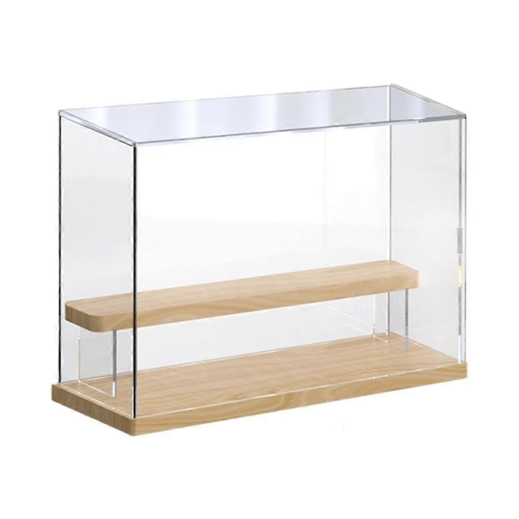 Clear Acrylic Riser Display Case Stand Storage Organizer for Figures Toy 2 Layers B