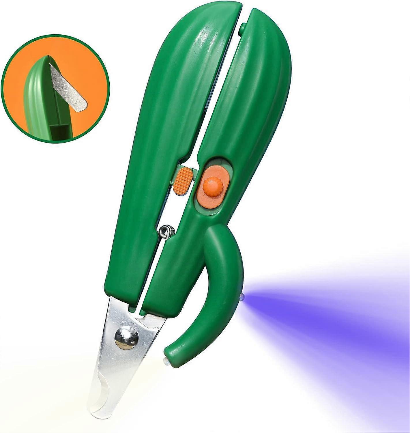 Pet Nail Clipper with LED & -U-V Light, Kitten Nail Clipper with Ultra Bright LED Light for Nail Bloodline to Avoid Over Cutting, Professional Groomi