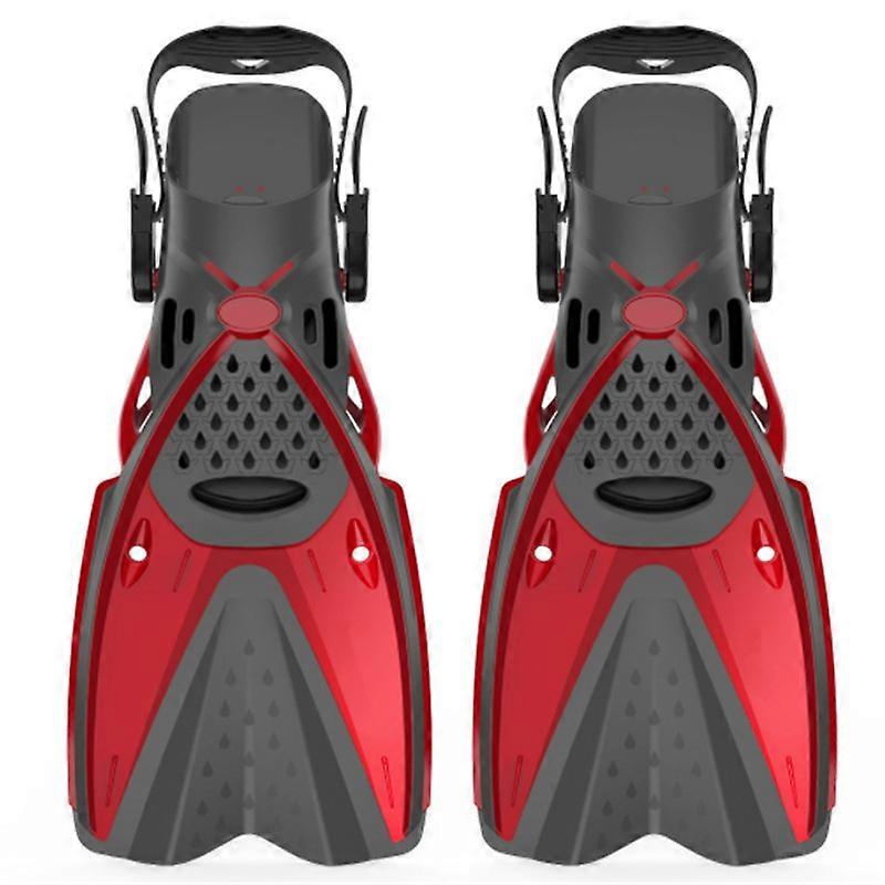 MIMIGO Swim Fins, Snorkel Fins with Travel Size Short Fins for Snorkeling Diving Adjustable Open Heel Flippers for Men Women Kids