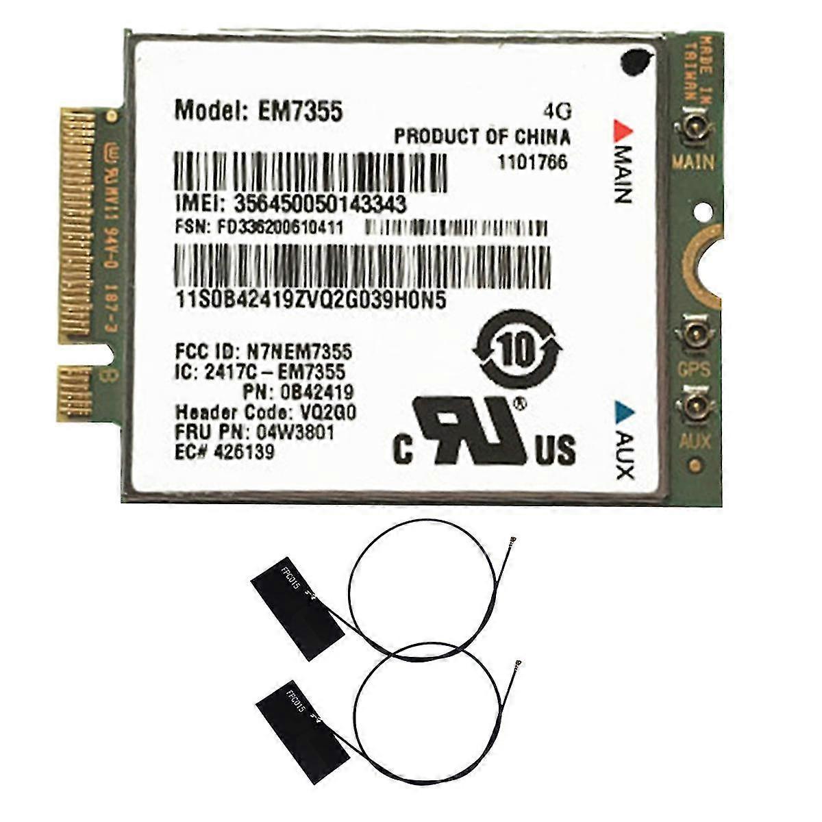 Em7355 04w3801 4g LTE Wwan بطاقة + هوائي Gobi5000 ل X240 W540 T440p T431s T540p X1 وحدة الكربون 4G