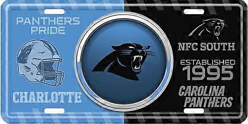 Placa de Licença Carolina Panthers NFL Bullseye