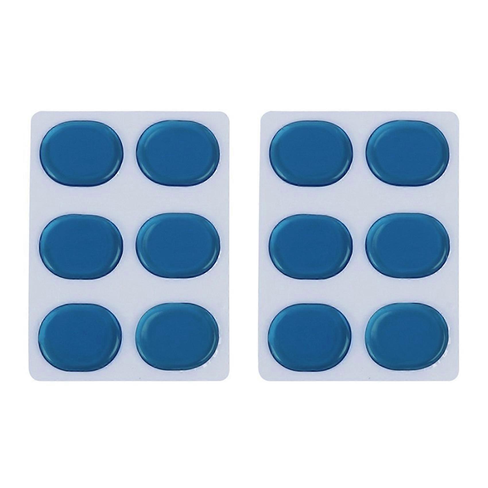 12 PCS/Set of Drum Kit Muffler Stickers Silica Sticker Drum Dampeners Pads Snare Drum Muffler Mute