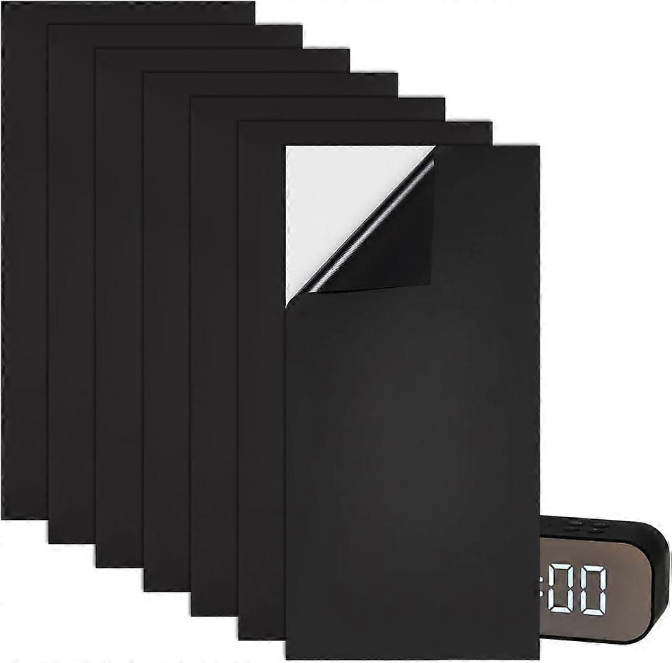 7 Sheets LED Light Full Blocking Stickers 8.6x4.9inch Routers Dimming Sheets with Self-Adhesive Backing for Electronics Alarm Clock Radio Cable Box Mo
