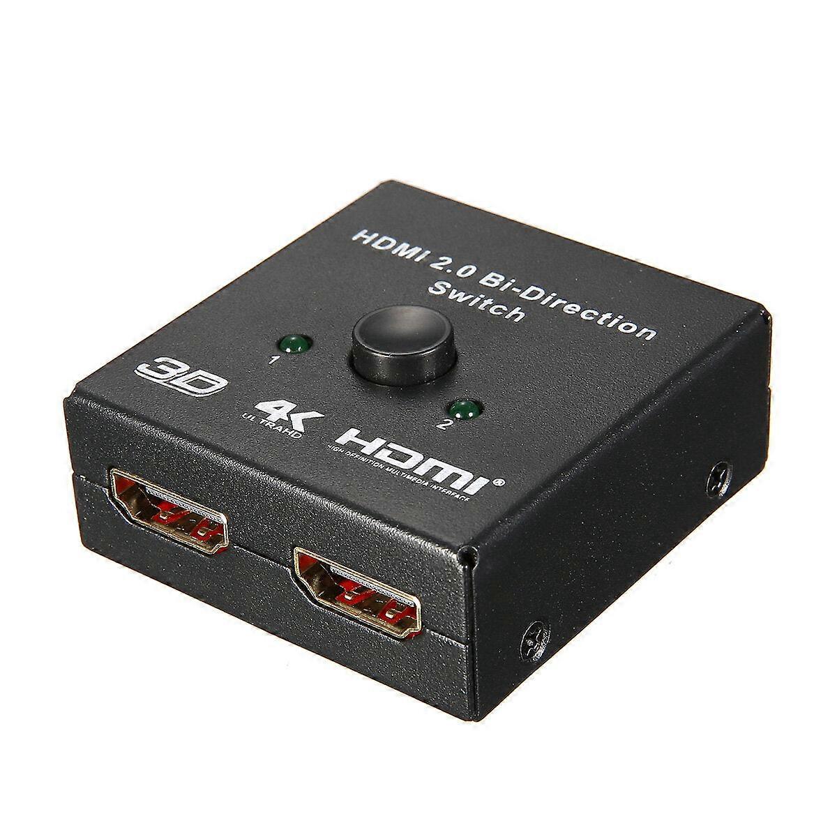 2.0 Hdtv Switch Switcher Splitter Bi-direction Hub Hdcp 2x1 1x2 In Out 4k