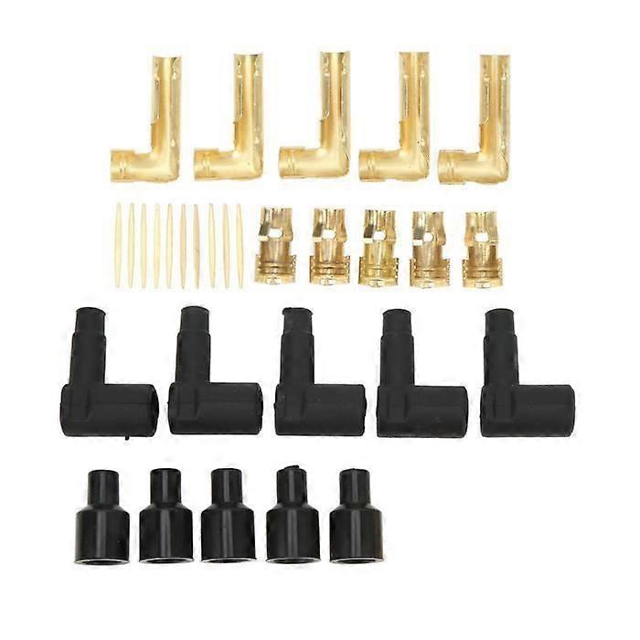 Ignition Coil Boots Pack of 30 Black Rubber Spark Plug Coil Wire Boot Terminals for 6 Wires