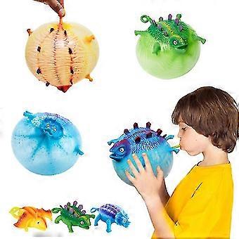 Juguete dinosaurio 5pcs Antiestrés Animal inflable Juguete Squeeze Soft Ball Balloon Toy