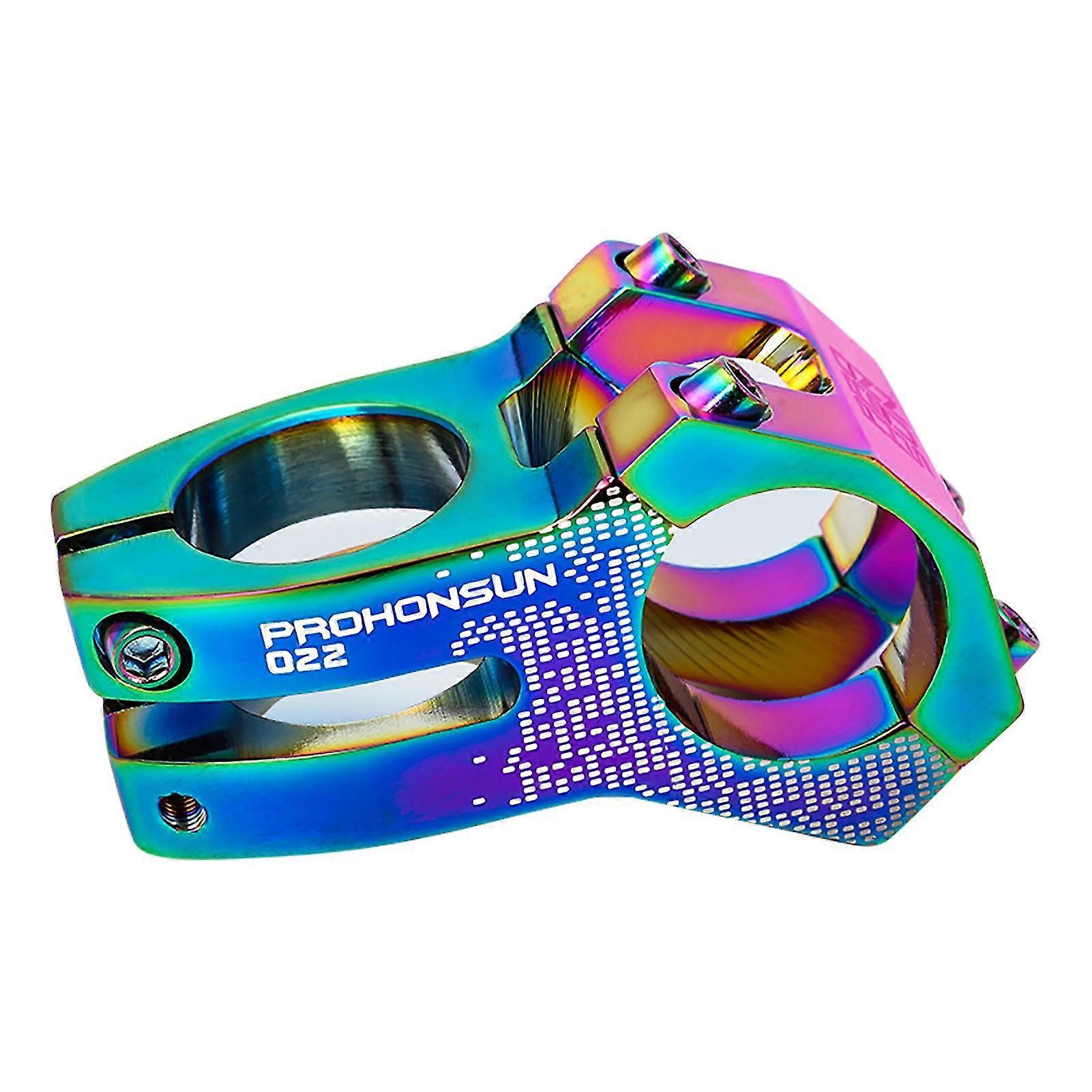 Bicycle Stem Bike Stem Corrosion Resistance Installed Easily Iridescent Fadeless Mountain Bike Short Handlebar Stem For Handlebar Multi-color Optional