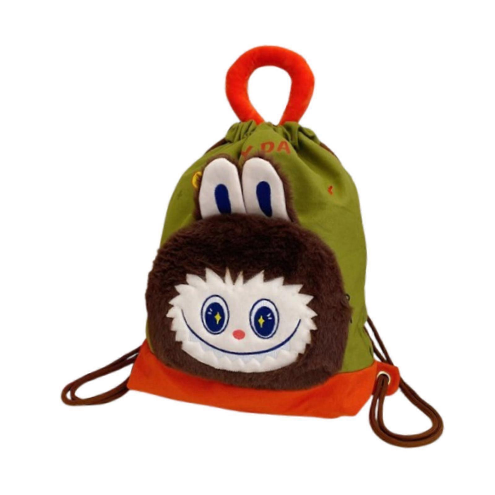 Drawstring Backpack with Top Handle Lightweight Casual Daypack for Vacation Doll