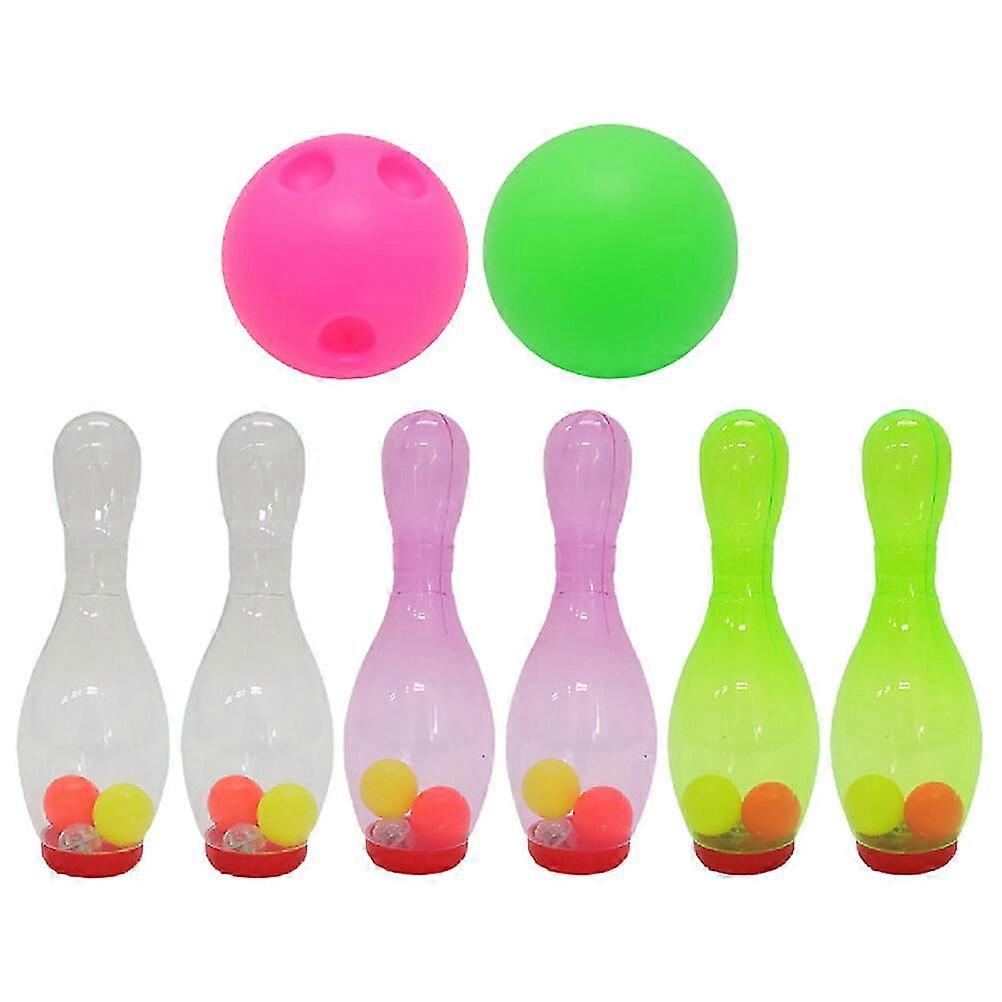 1 Set Of Kids Bowling Kit Light Up Kids Bowling Set Interesting Bowling Pin Game Toy Bowling Toy Set