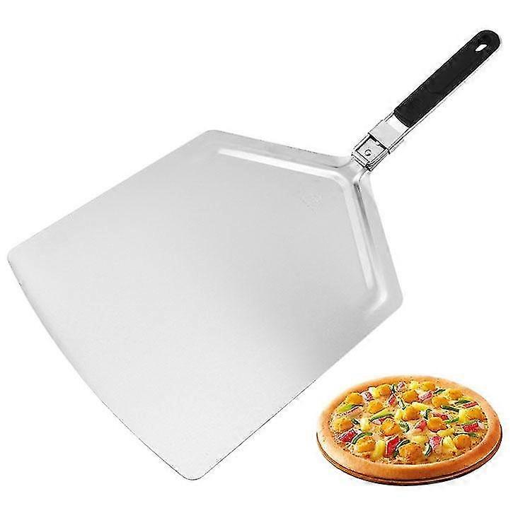 ピザパドル取り外し可能で折りたたみ可能なステンレススチールピザピールW / ウッドハンドル
