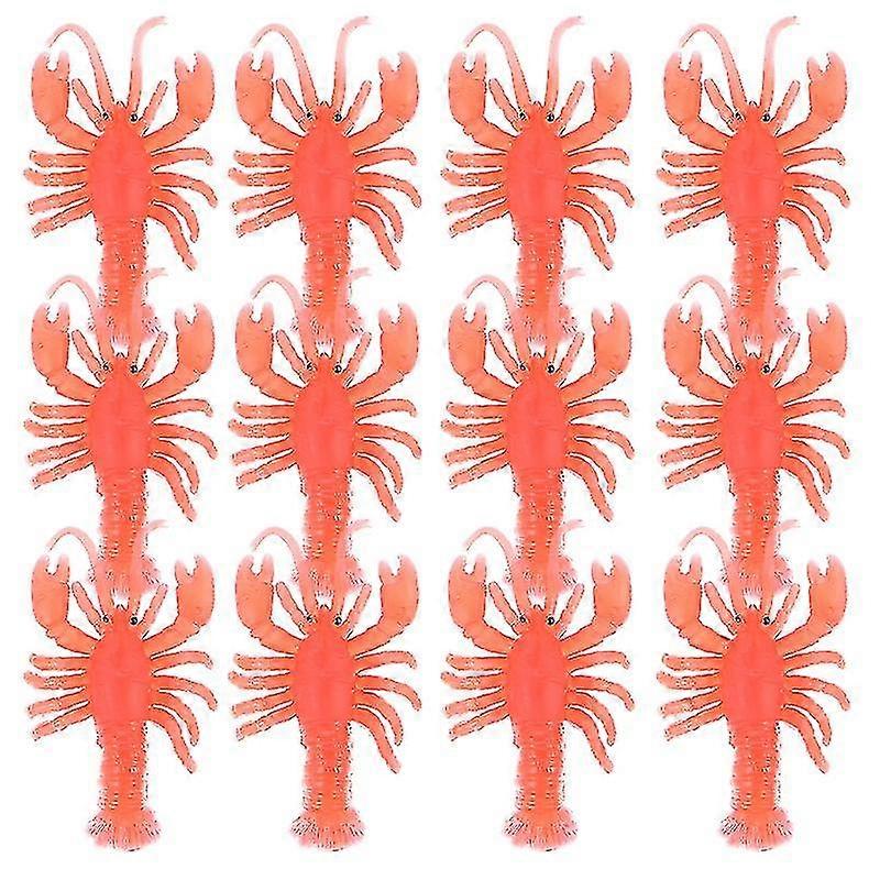 12pcs鮮やかなロブスターモデルキッド認知玩具漫画早期教育玩具