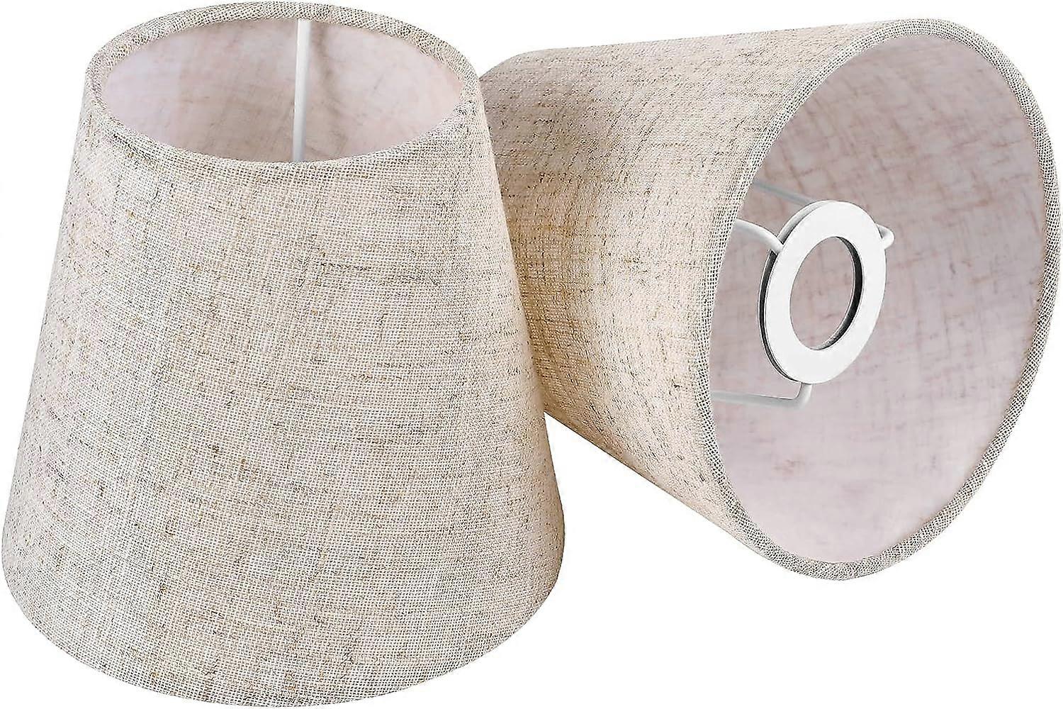 2pcs Cloth Lamp Shades Medium Lamp Shade Fabric Lamp Shade Fabric Light Shades Small Lamp Shade Clip LampShade Replacement Table Light Cover Light Acc