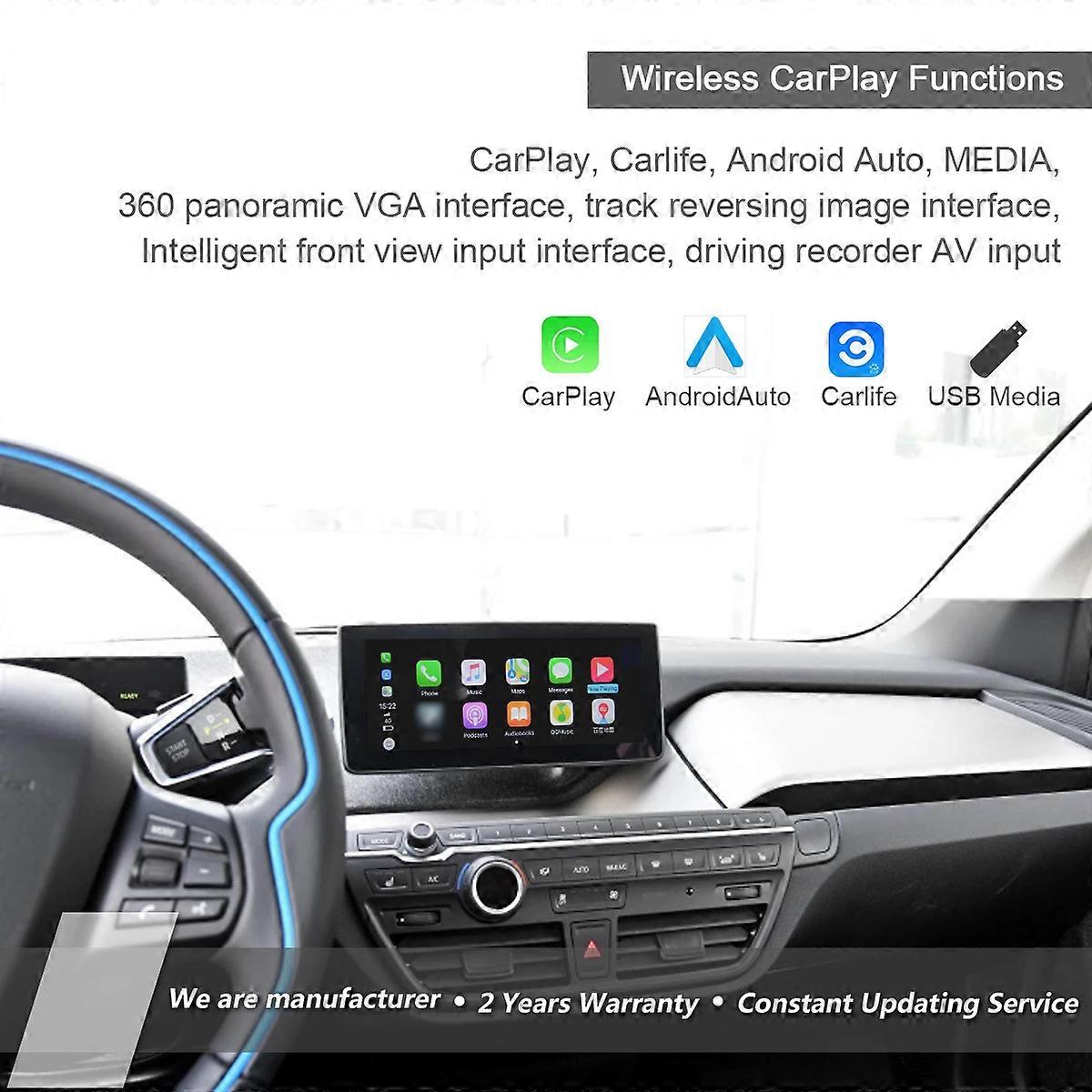 Wireless CarPlay Android Auto Nachrüstbox für BMW i3 i8 IO1 I12 CIC NBT System Mirroring Link SIRI Vorne Hinten 360 Kamera Waze