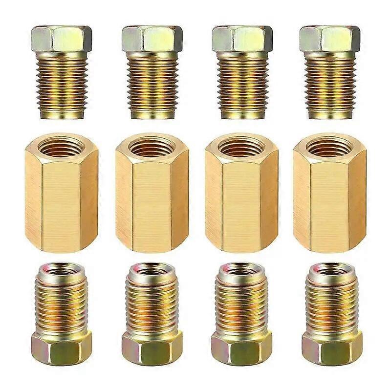 Brake Fittings Brass Inverted Pipeline Accessories Connector Car Tool Adapter Compression Union Flare Fitting W7A1
