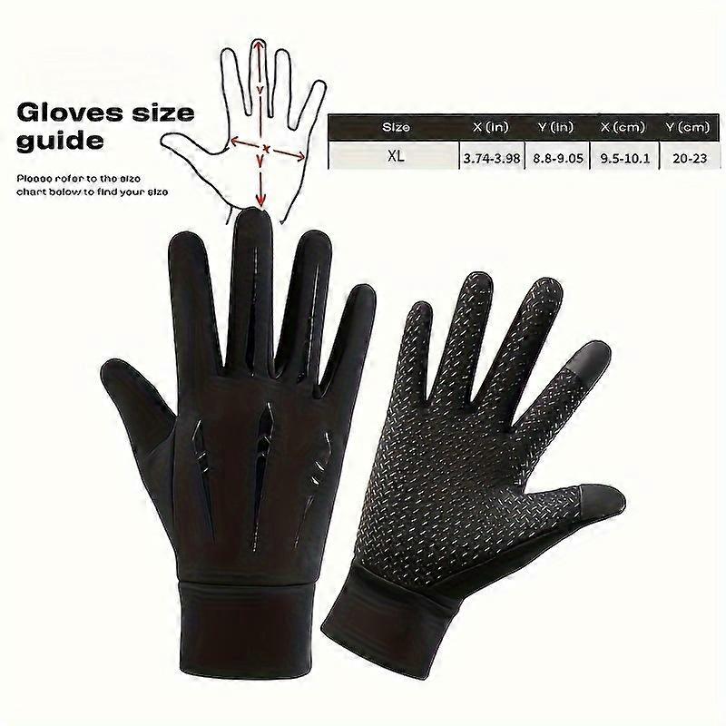 1pair Of Waterproof Winter Gloves, Compatible With Touch Screen, Windproof, Non-Slip Grip. Keep Your Hands Warm While Driving Your Motorcycle