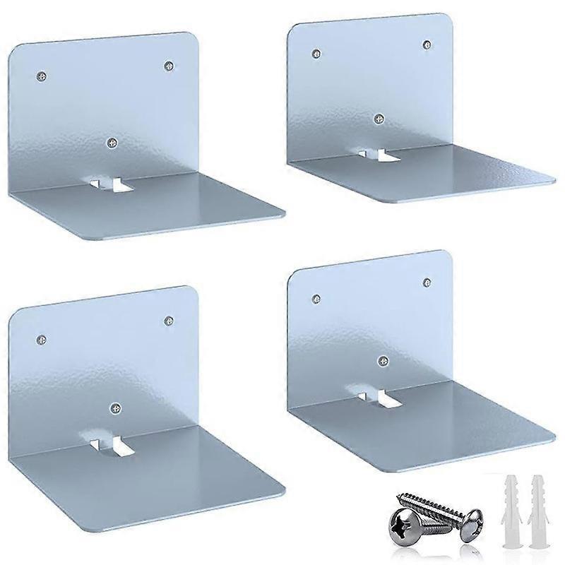 Invisible bookcase in a set of 4 L-shelf also for paperbacks