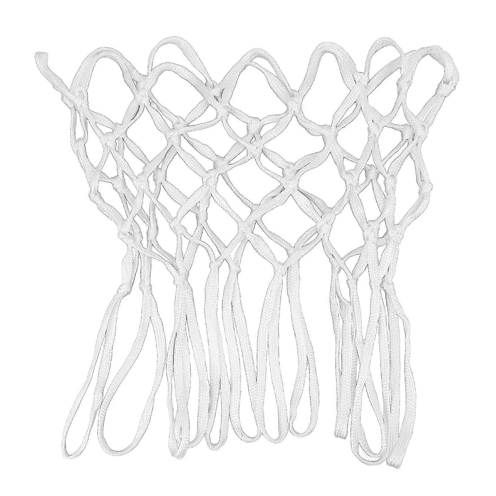 2pcs Universal Heavy Duty Basketball Net Replacement - Durable White Nylon Nets for Indoor and Outdoor Use